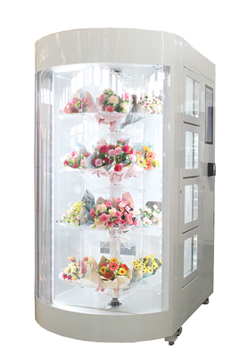 ตู้ขายดอกไม้หยอดเหรียญมินิมาร์ท 24 ชั่วโมงเครื่องชำระเงินด้วยบัตรสมาร์ทเหล็กแผ่นรีดเย็น