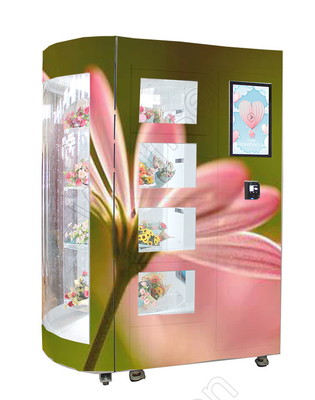 มินิมาร์ทตู้จำหน่ายดอกไม้หยอดเหรียญเครื่องช่อดอกไม้ Rose Flores ชำระเงินด้วยสมาร์ทการ์ด