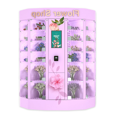QR Pay Fresh Flower Vending Locker เหรียญบิลการ์ดพร้อมหน้าจอสัมผัส