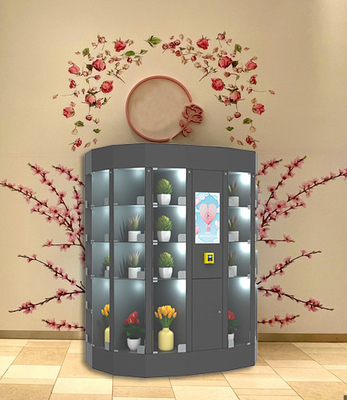 ตู้หยอดเหรียญตู้ดอกไม้กลมพร้อมตู้ล็อคเกอร์เย็นอัจฉริยะ 120V