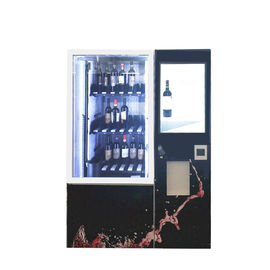 ไวน์เบียร์โคล่าขวดน้ำผลไม้เครื่องหยอดเหรียญอัตโนมัติตู้ที่มีหน้าจอสัมผัสและตู้เย็น