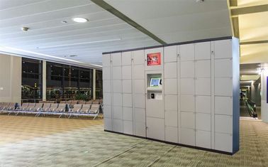 ที่เก็บของโลหะโรงเรียนสถานีรถไฟสนามบินตู้เก็บของสาธารณะพร้อมล็อคการเข้าถึงบัตรเครดิตสมาร์ท