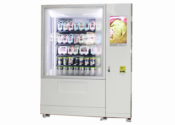 ตู้เย็นตู้เย็นกลางแจ้งในตู้จำหน่ายเครื่อง Jar กับ 32 นิ้วหน้าจอสัมผัส