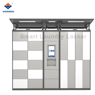 FCC Smart Laundry Locker พร้อมหน้าจอสัมผัส 21 นิ้ว ระบบควบคุม Android 240V