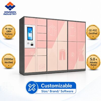 คุณภาพ Winnsen Smart Laundry Locker พร้อมหน้าจอสัมผัส Android ขนาด 15.6 นิ้ว การจัดการทางไกลในเมฆ และช่องส่วนที่สามารถปรับแต่งได้ โรงงาน