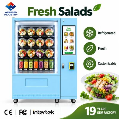 คุณภาพ Winnsen Cold Salad Vending Machine Fresh Healthy Bowls for Hospital Cafeteria Retail โรงงาน